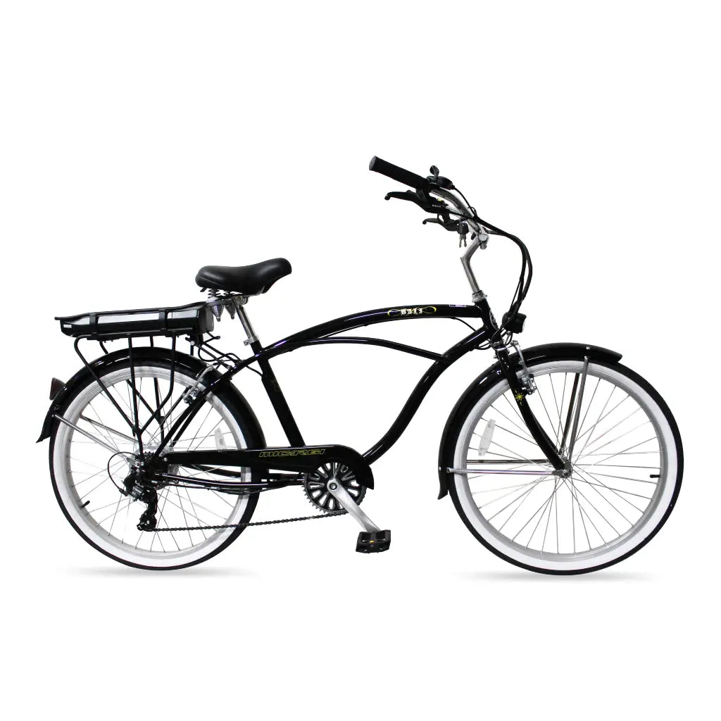 Micargi Bali Electric Bike 26" Beach Cruiser Male Frame Black (EB-BALI-M-BK)