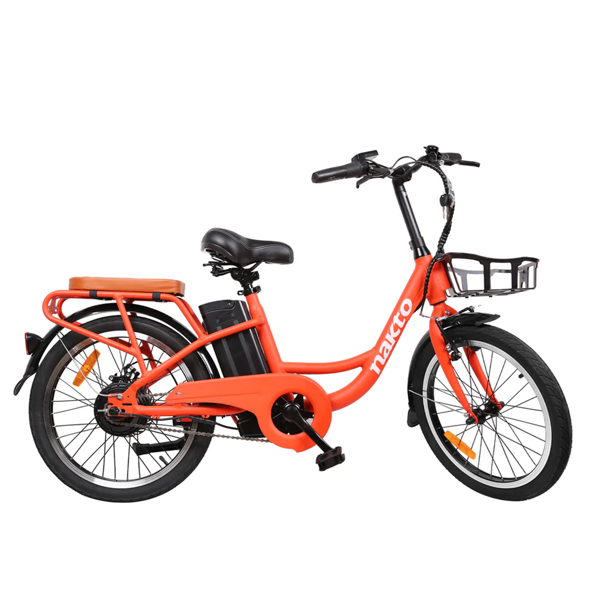 Nakto Pony 450W Electric Bike (A020100024 Orange/A020100023White) Top Speed 22MPH
