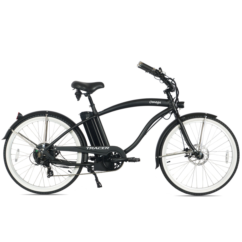 Tracer OMEGA Electric Bike 26" 7 Speed Beach Cruiser, Male Frame (EB-OMEGA-M)