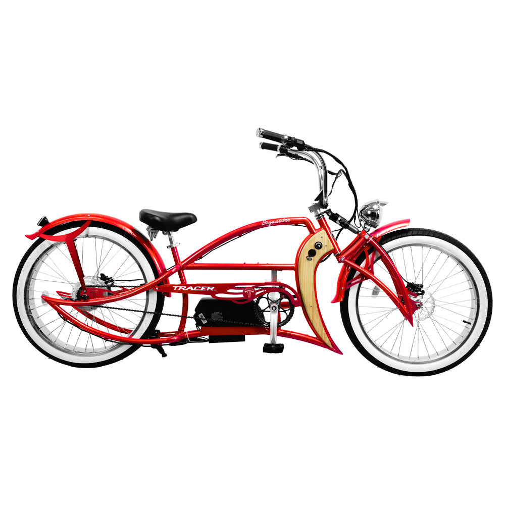 Tracer Signature Pro Electric Bike 26'' 800W Chopper Cruiser w/ Cigarette Lighter & USB Charging Port (EB-Signature Pro)