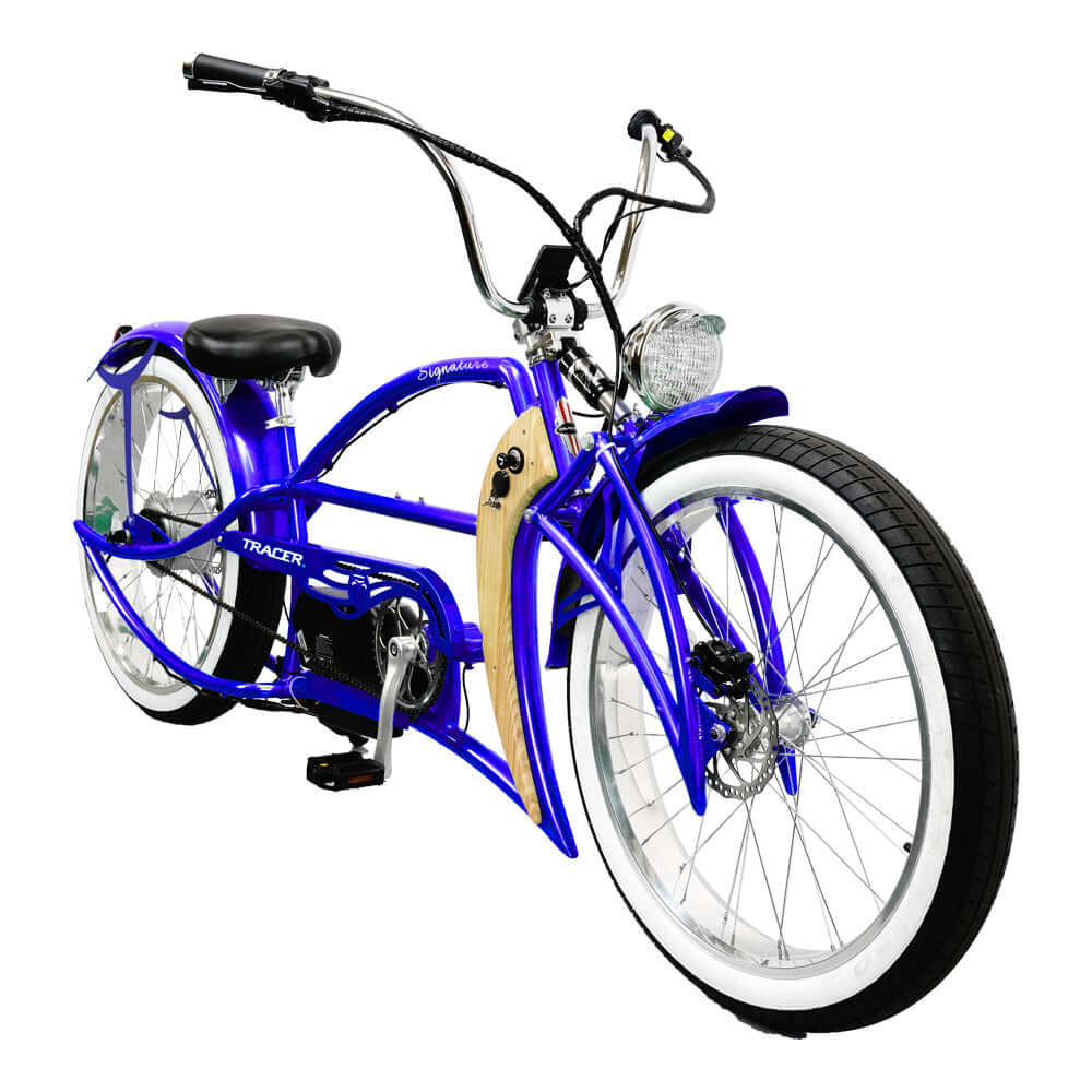 Tracer Signature Pro Electric Bike 26'' 800W Chopper Cruiser w/ Cigarette Lighter & USB Charging Port (EB-Signature Pro)