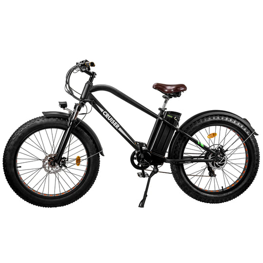 Nakto Cruiser 2 Electric Bike, 750W Motor, Top Speed 20mph, 48V/12Ah Battery, 60-Mile Range, Fat Tires, 400lbs Capacity, 26"x4" Wheels