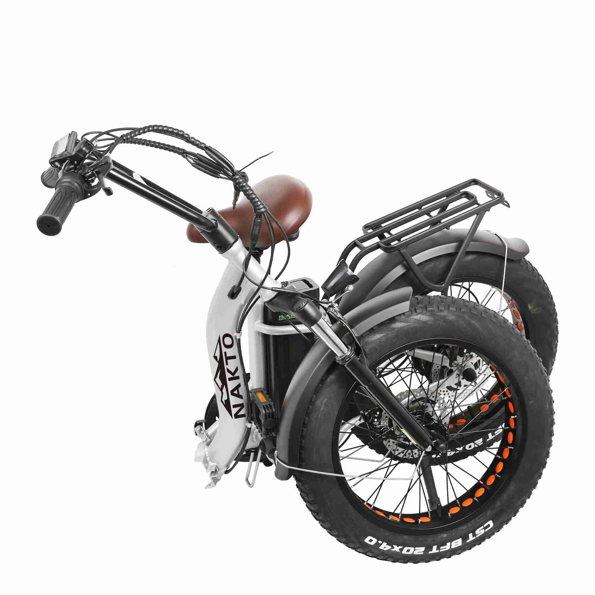 Nakto Folding OX Electric Bike (A020100026 Black/A020100025 Silver), 500W Top Speed 20MPH