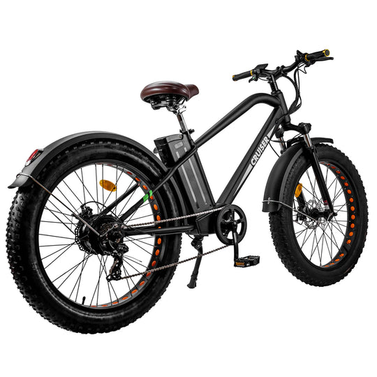 Nakto Cruiser 2 Electric Bike, 750W Motor, Top Speed 20mph, 48V/12Ah Battery, 60-Mile Range, Fat Tires, 400lbs Capacity, 26"x4" Wheels