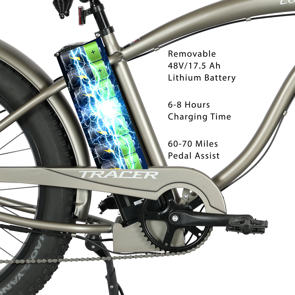 Tracer Loiter Electric Bike 26" 48V 800W Cruiser (EB-LOITER)