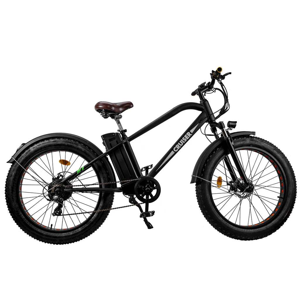 Nakto Cruiser 2 Electric Bike, 750W Motor, Top Speed 20mph, 48V/12Ah Battery, 60-Mile Range, Fat Tires, 400lbs Capacity, 26"x4" Wheels