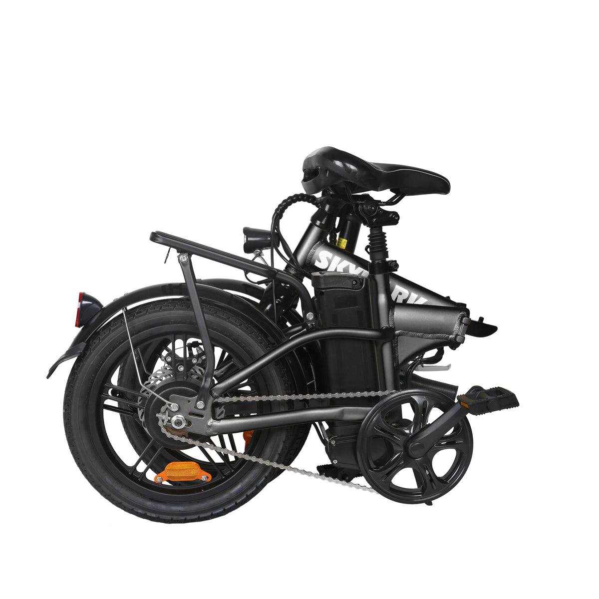 Nakto Skylark Electric Bike, Top Speed 20mph, 36V/10Ah Battery, 25-Mile Range, 350W Motor, Foldable, 16"x1.75" Tires, 300lbs Capacity