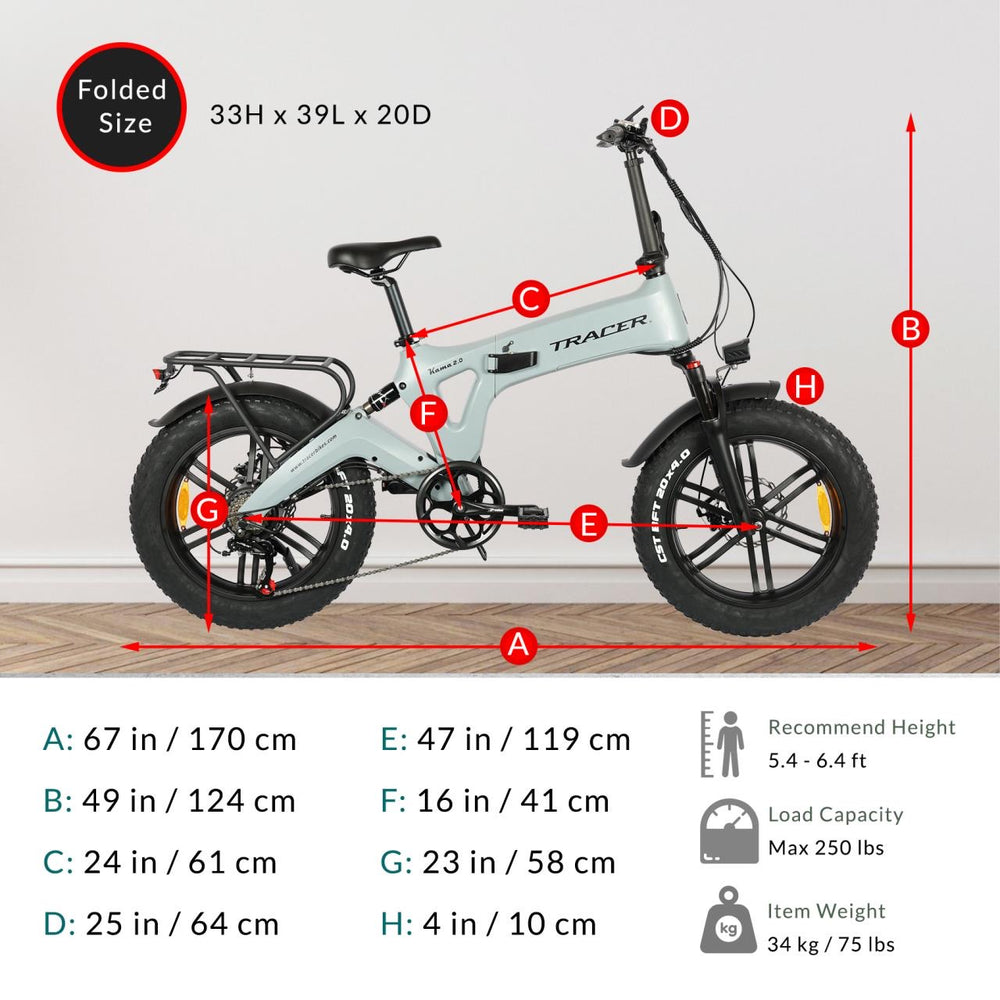 Tracer KAMA 2.0 Electric Bike 20” 750w Folding (EB-KAMA2.0)