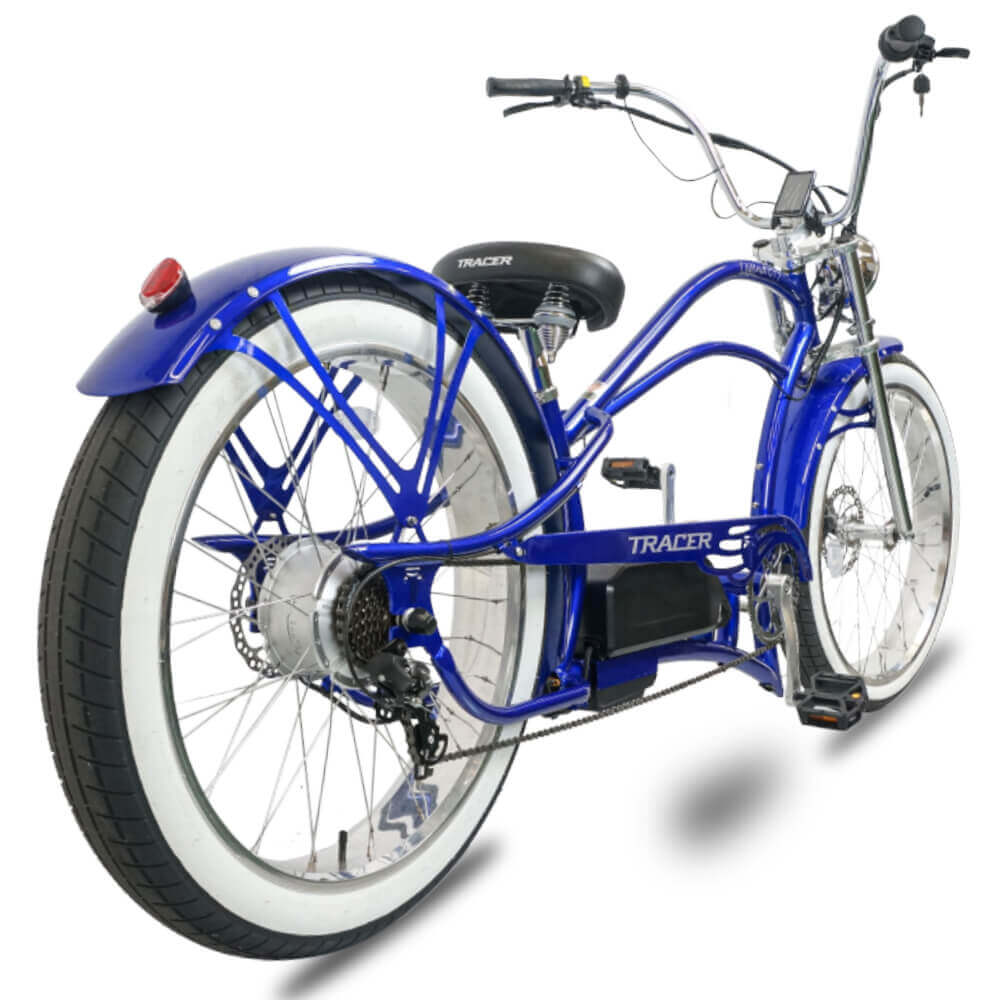 Tracer Legend GT7 Electric Bike 1000W Stretch Cruiser Chopper (EB-LEGEND GT7)