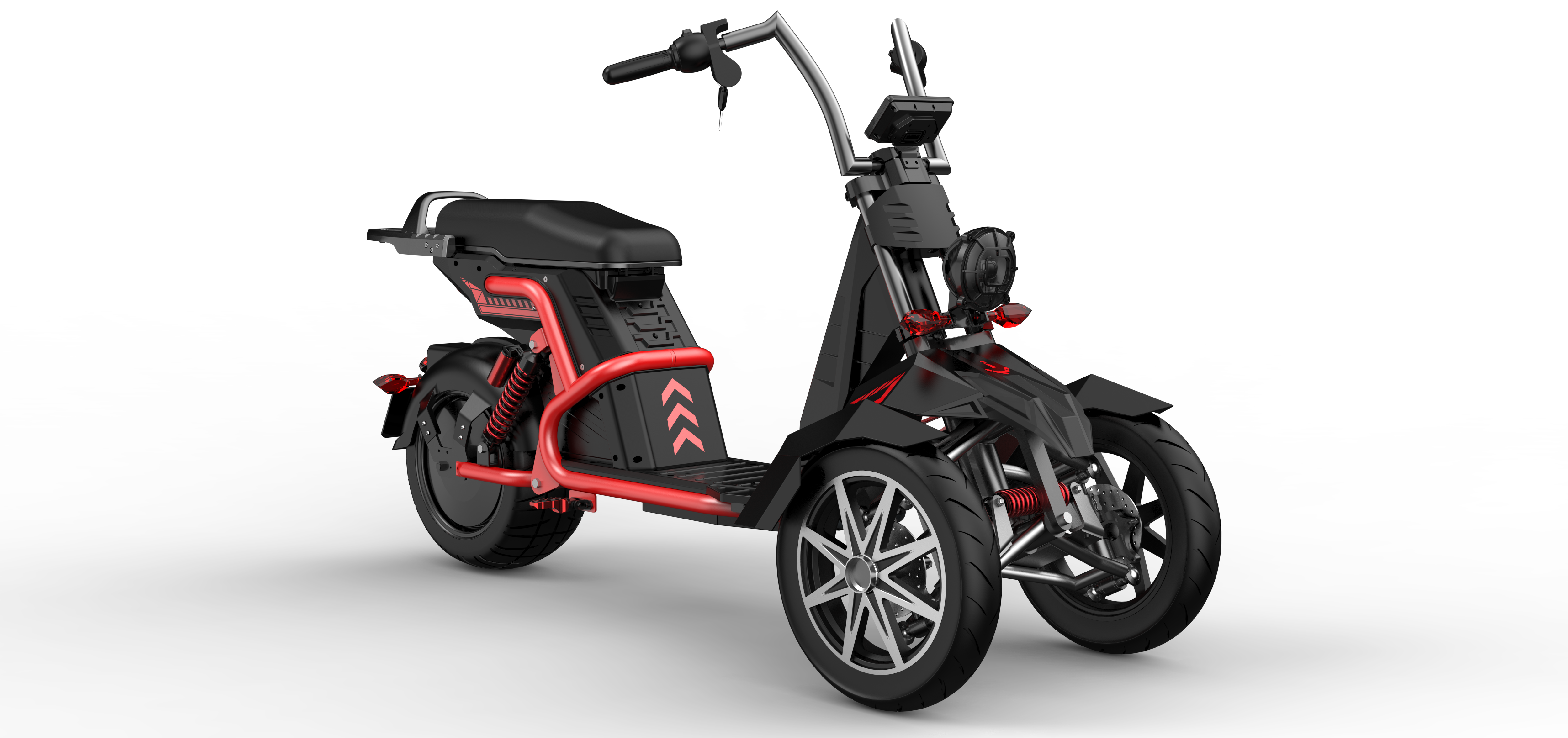 SoverSky T100 Electric Scooter 4000w Three Wheeled Motorcyle E-Trike 50Ah Li-Battery