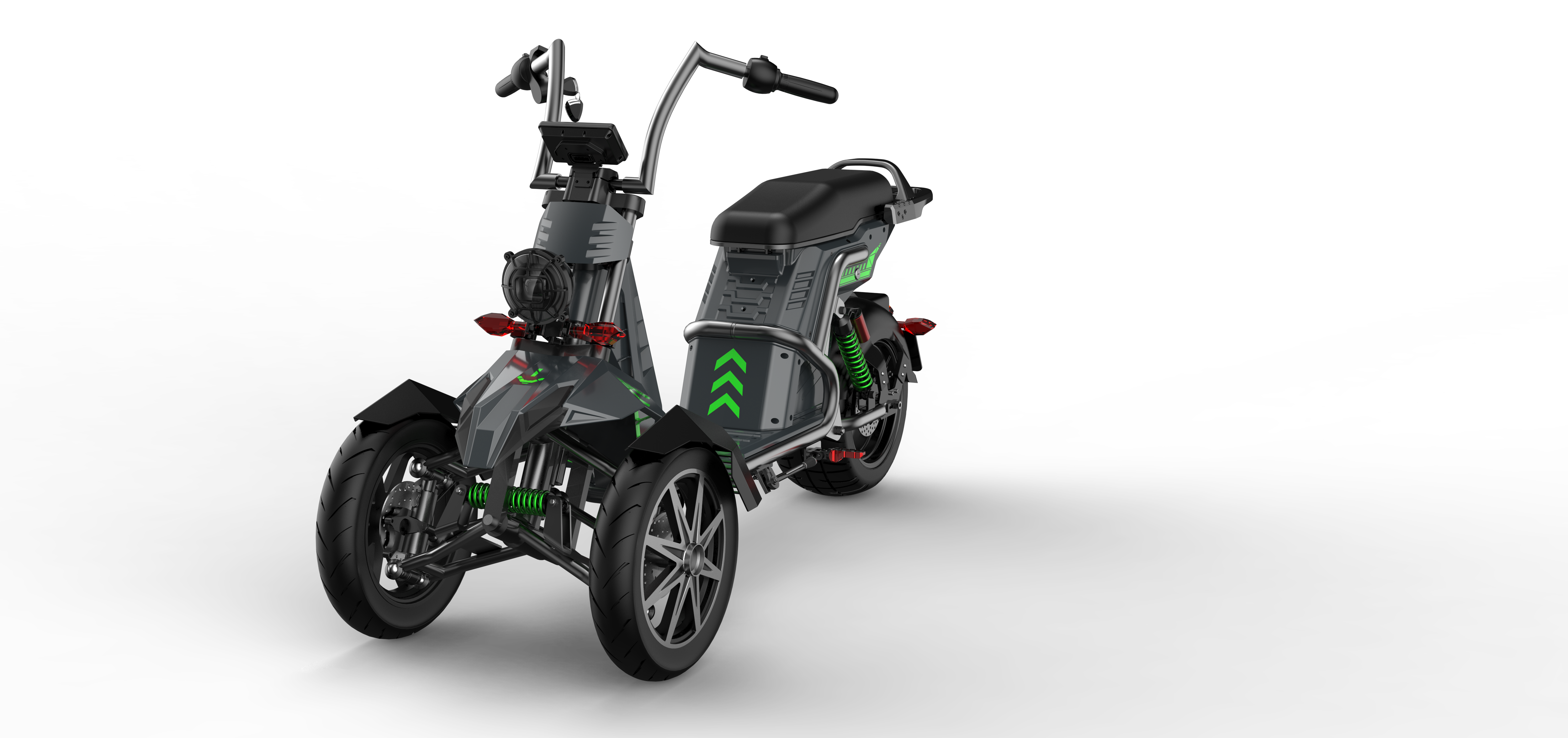 SoverSky T100 Electric Scooter 4000w Three Wheeled Motorcyle E-Trike 50Ah Li-Battery