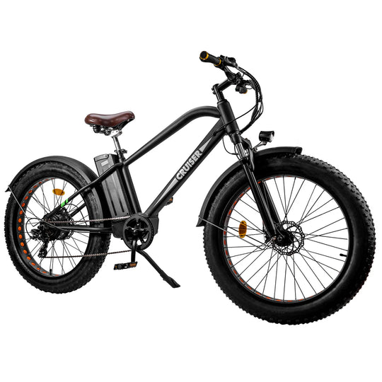 Nakto Cruiser 2 Electric Bike, 750W Motor, Top Speed 20mph, 48V/12Ah Battery, 60-Mile Range, Fat Tires, 400lbs Capacity, 26"x4" Wheels