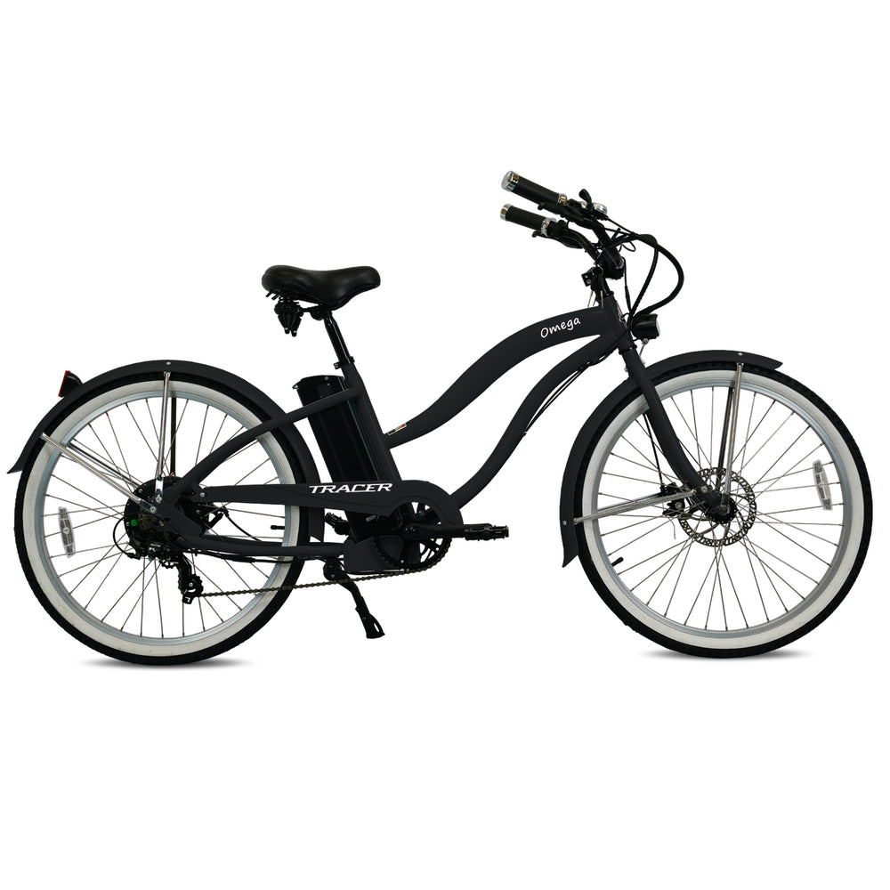Tracer OMEGA Electric Bike 26" 7 Speed Beach Cruiser, Female Frame (EB-OMEGA-F)