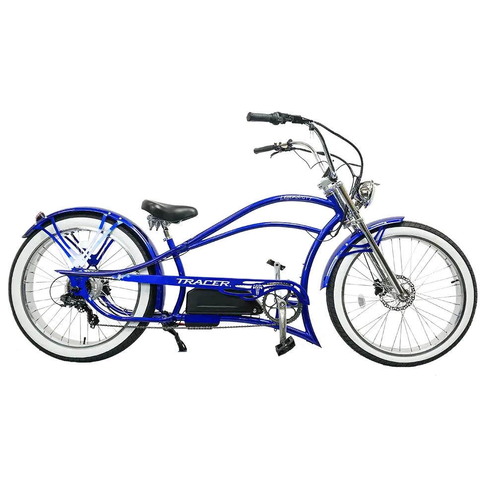 Tracer Legend GT7 Electric Bike 1000W Stretch Cruiser Chopper (EB-LEGEND GT7)