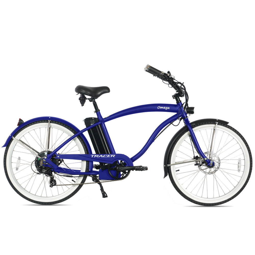 Tracer OMEGA Electric Bike 26" 7 Speed Beach Cruiser, Male Frame (EB-OMEGA-M)