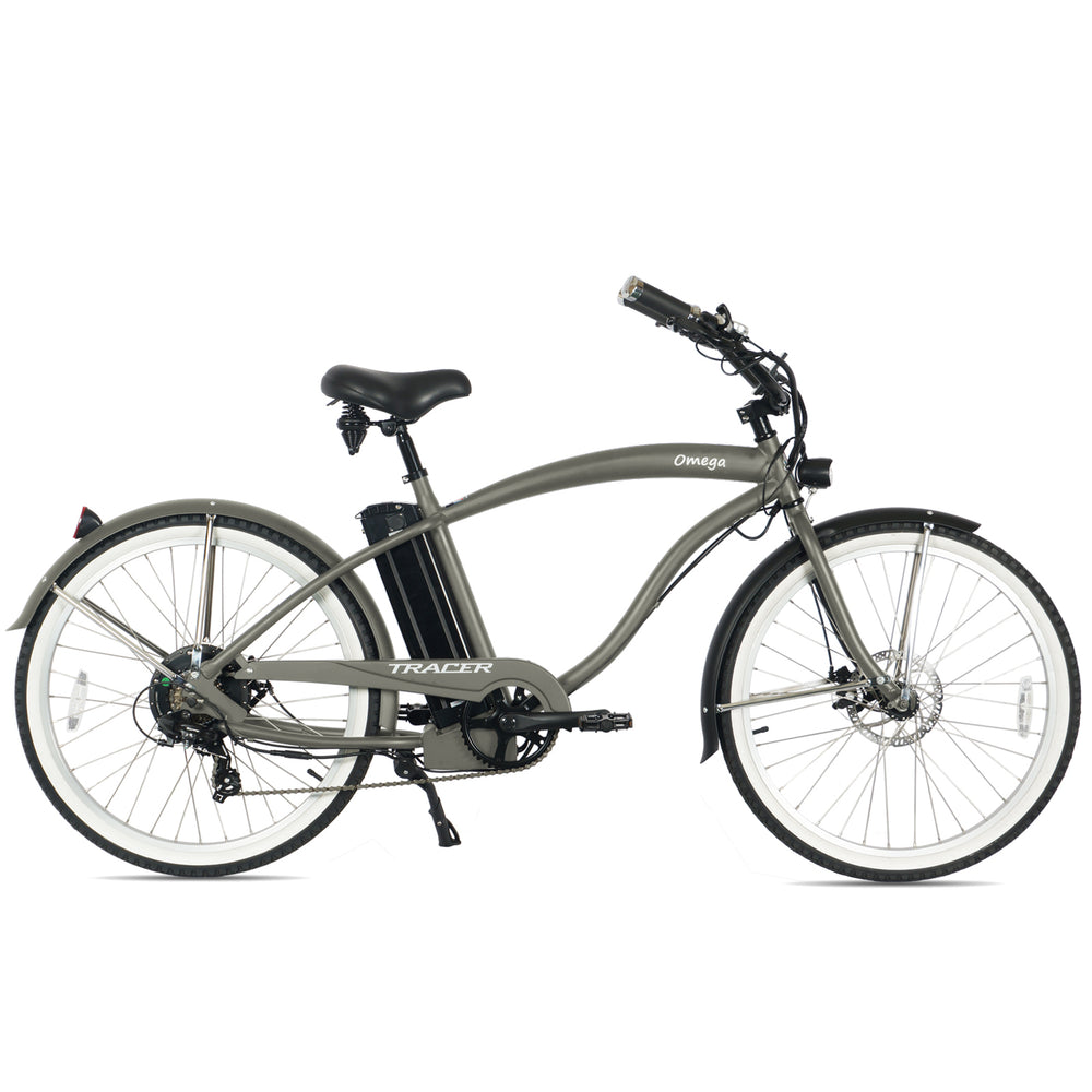 Tracer OMEGA Electric Bike 26" 7 Speed Beach Cruiser, Male Frame (EB-OMEGA-M)
