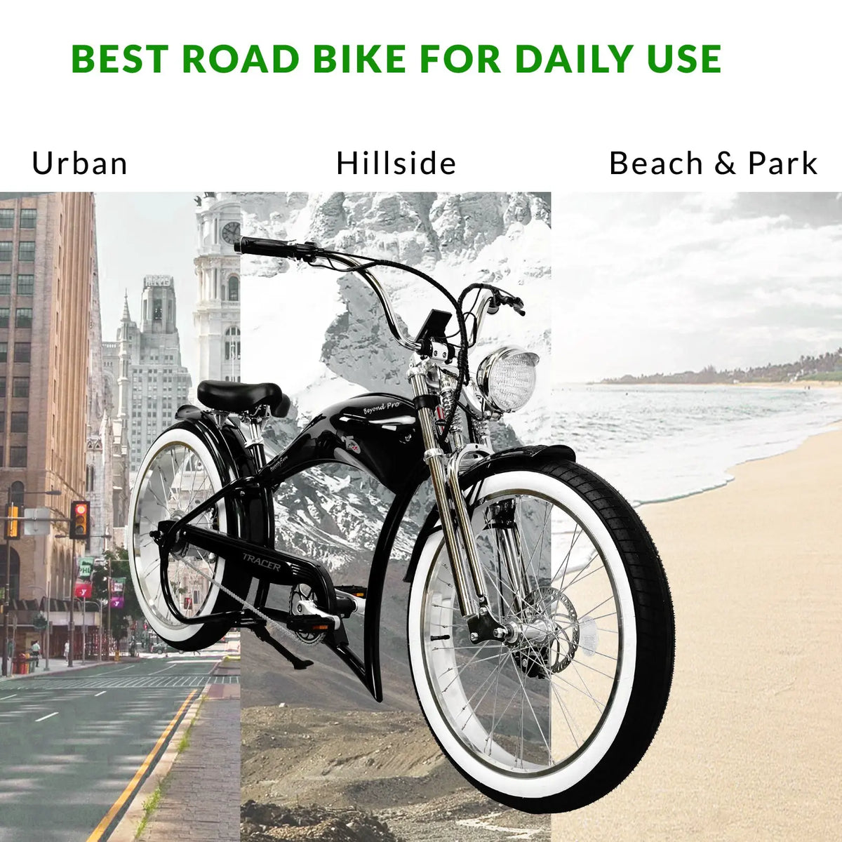 Tracer Twenty5 GTS Electric Bike 500W 26" Cruiser (EB-TWENTY5-GTS)