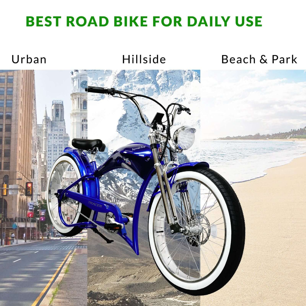 Tracer Twenty5 GTS Electric Bike 500W 26" Cruiser (EB-TWENTY5-GTS)